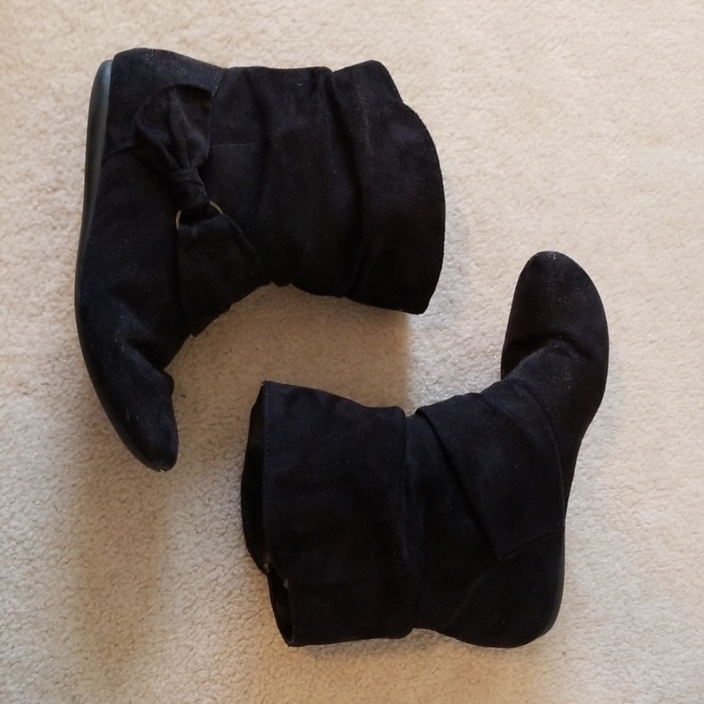 Faux Suede Short Boots
